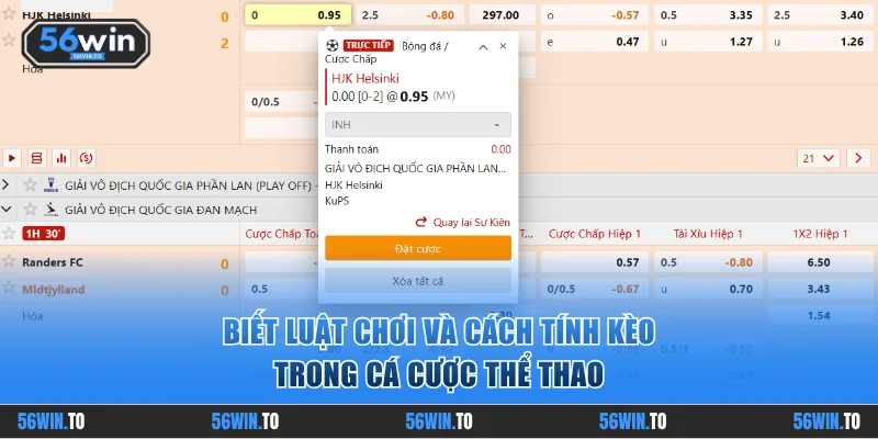 Biết luật chơi và cách tính kèo trong cá cược thể thao